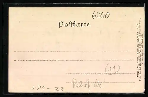 Relief-AK Wiesbaden, Rathaus mit Strasse