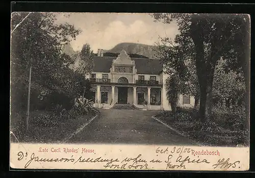 AK Rondebosch, Late Cecil Rhodes` House