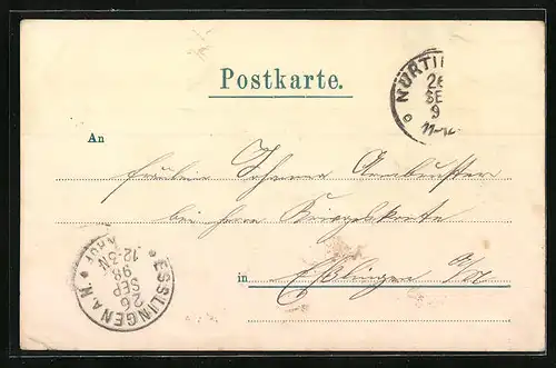 AK Nürtingen, Teilansicht mit Kirche