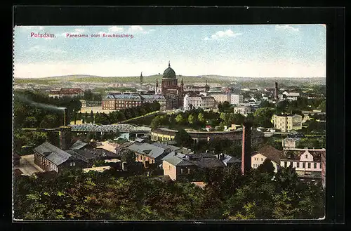 AK Potsdam, Panorama vom Brauhausberg