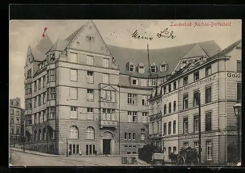 AK Aachen-Burtscheid, Landesbad, Strassenansicht