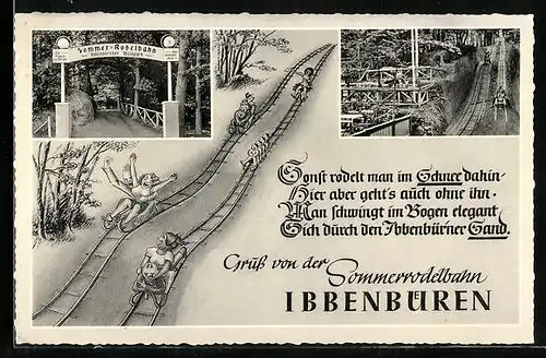 AK Ibbenbüren, Gasthaus Sommer-Rodelbahn im Ibbenbürener Wildpark, Eingang