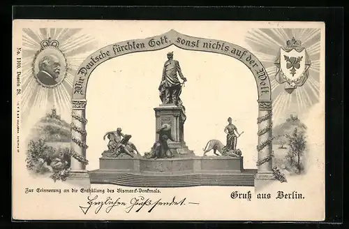 AK Berlin, Enthüllung des Bismarck-Denkmals