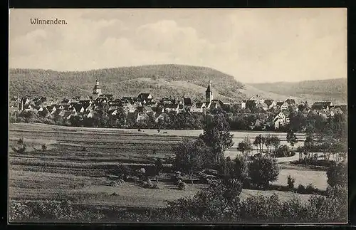 AK Winnenden, Totalansicht mit Umland