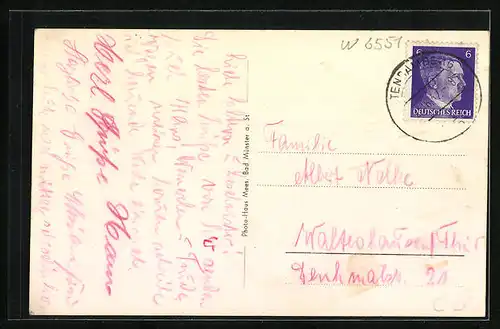 AK Altenbamberg, Altebaumburg, Partie am Burghof