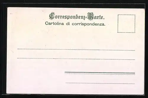 AK Landro, Strassenpartie mit Blick zum Monte Cristallo