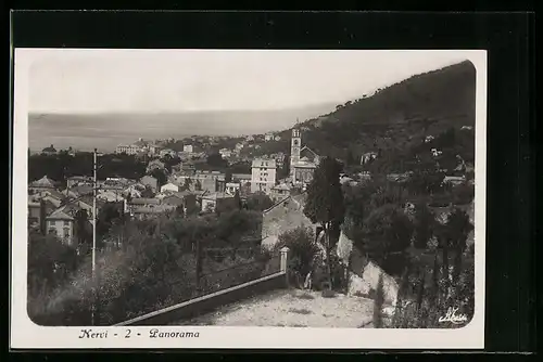 AK Nervi, Teilansicht mit Meeresblick