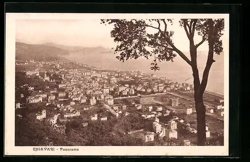 AK Chiavari, Ortsansicht mit Meer aus der Vogelschau