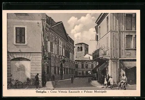 AK Ostiglia, Corso Vittorio Emanuele e Palazzo Municipale