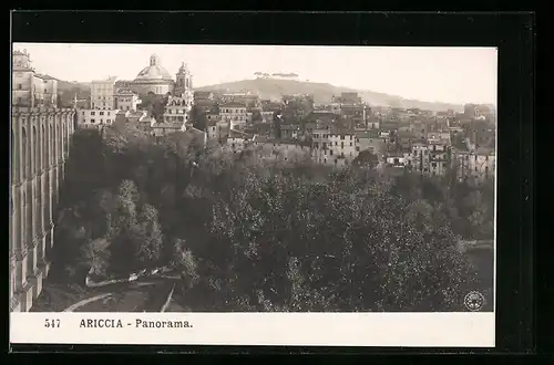 AK Ariccia, Ortsansicht aus der Vogelschau