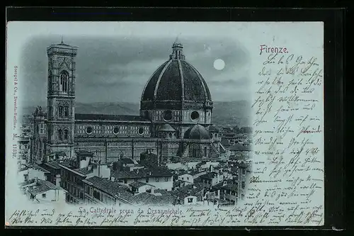 AK Firenze, La Cattedrale presa da Orsanmichele