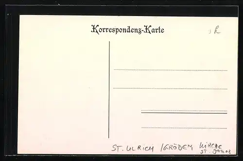 AK St. Jakob, Kirche gegen das Gebirge