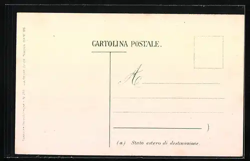 AK Rapallo, Uferpartie mit Segelboot