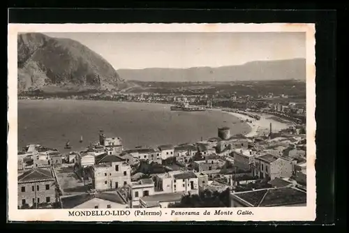 AK Mondello-Lido /Palermo, Panorama da Monte Gallo