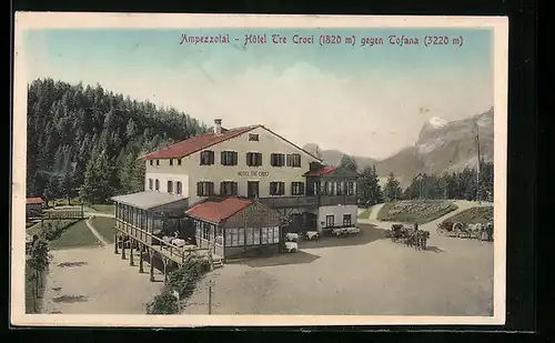 AK Ampezzotal, Hotel Tre Croci gegen Tofana