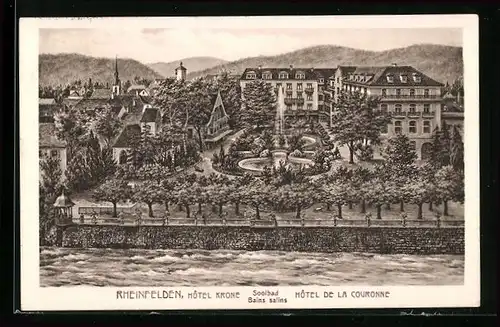 Künstler-AK Rheinfelden, Hotel de la Couronne