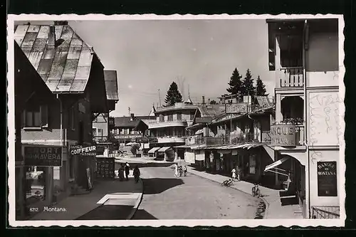 AK Montana, Hauptstrasse mit Geschäften