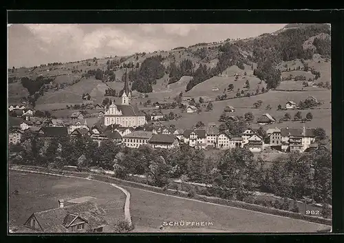 AK Schüpfheim, Ortsansicht aus der Vogelschau