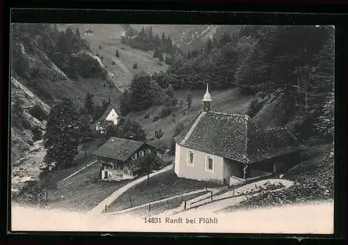 AK Ranft b. Flühli, Ortsansicht mit Kapelle