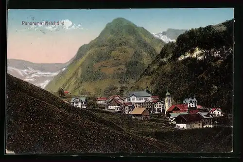 AK Melchtal, Totalansicht vom Hügel aus