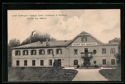 AK Salzburg, J. Daffingers Gasthof Stadt-Innsbruck