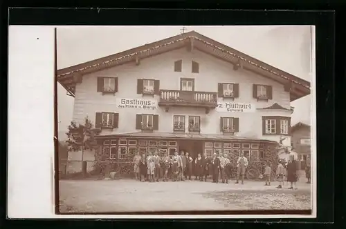 Foto-AK Kössen, Gasthaus zum Hüttwirt von Hans und Burgi Schmid