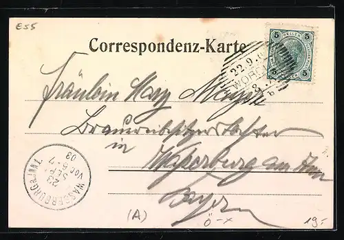 AK Angath, Astls Gasthaus, Ortsansicht