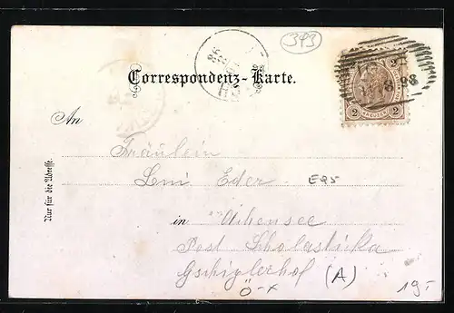 Lithographie Igls bei Innsbruck, Gasthof Altwirt, Lanser-See