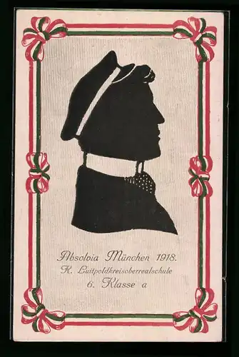 AK München, Absolvia K. Luitpoldkreisoberrealschule 6. Klasse a 1918