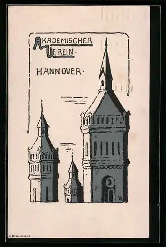 Künstler-AK Hannover, Akademischer Verein, studentische Szene