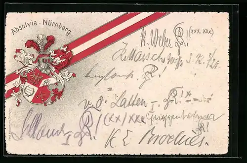 Künstler-AK Nürnberg, Absolvia, Wappen