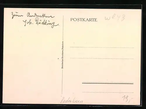 Künstler-AK Paderborn, Maturitas Theodoriana 1930