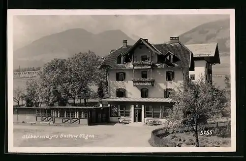 AK Fügen, Silbermayrs Gasthof mit Garten