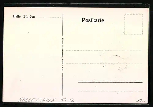 AK Halle /Saale, Studentenwappen Ascania, Motto Ascania seis Panier