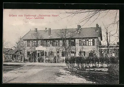 AK Lechfeld, Lager-Lechfeld, Restaurant Steinernes Haus