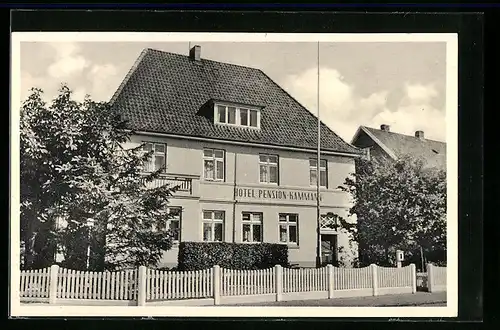 AK Cuxhaven-Duhnen, Nordseebad, Hotel-Pension Kamman Wehrbergsweg Ecke Norstrasse