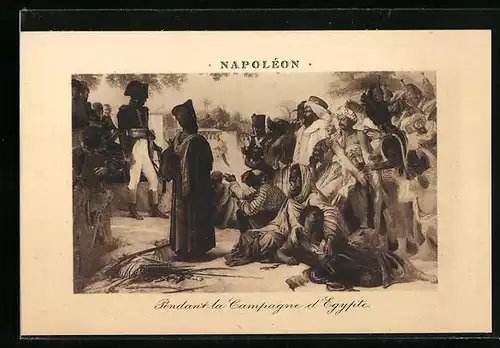 Präge-AK Napoleon während der Kampagne in Ägypten