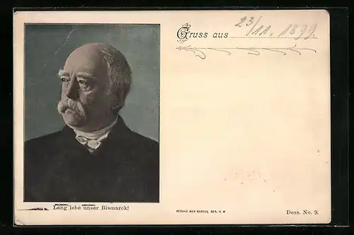 AK Portrait von Fürst Otto von Bismarck