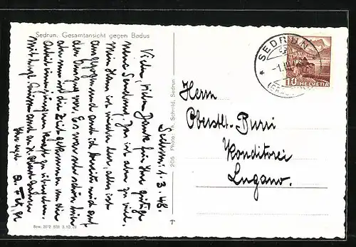 AK Sedrun, Gesamtansicht gegen Badus