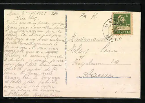 AK St. Blaise-Marin, Ortsansicht mit Weitblick