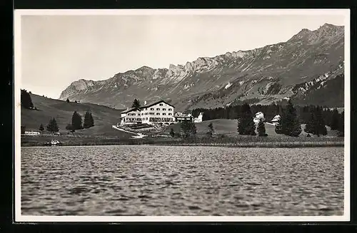AK Valbella /Lenzerheide See, Blick zum Haus Casoja