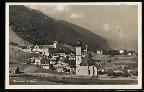 AK Disentis, Ortsansicht mit Kurhaus