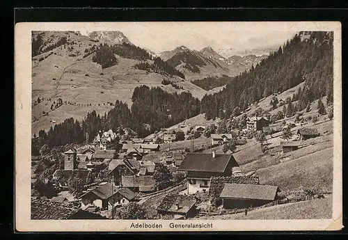 AK Adelboden, Totalansicht mit Weitblick