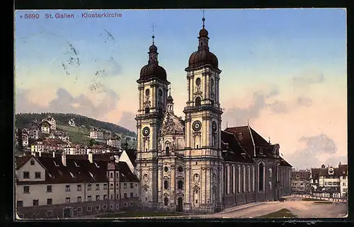 AK St. Gallen, Partie an der Klosterkirche
