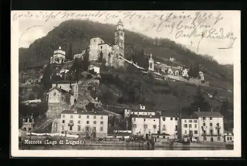AK Morcote, Lago di Lugano, Partie am Wasser