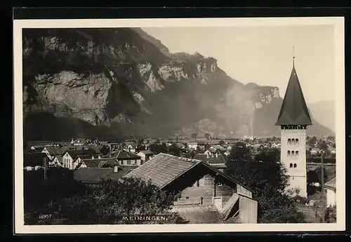 AK Meiringen, Ortsansicht mit Dächerlandschaft