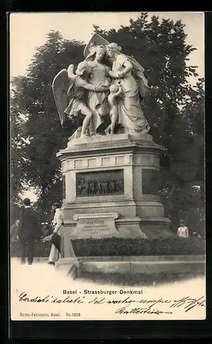 AK Basel, Strassburger Denkmal