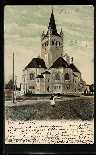 AK Basel, Sicht auf die Pauluskirche