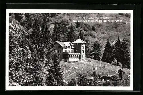 AK Niederurnen, Basler Ferienheim auf der Alp Morgenholz
