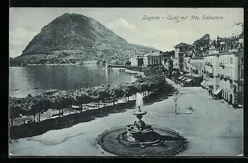 AK Lugano, Quai mit Mte. Salvatore